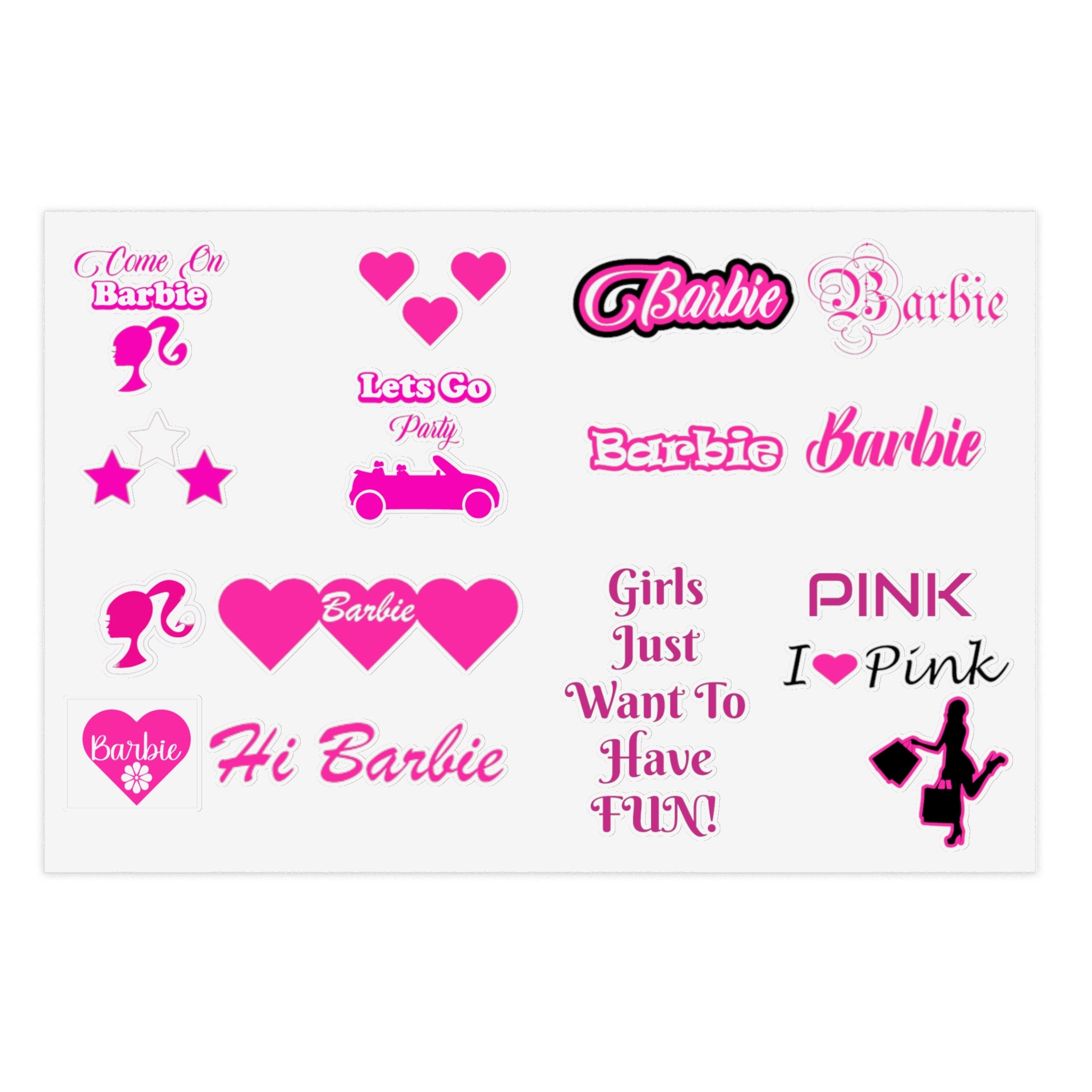 Barbie Sticker Sheets Etsy