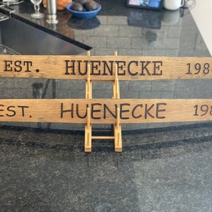 Bourbon Barrel Stave Family Name Wall Decoration
