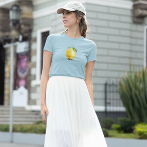 Botanical Fruit T-shirt, Citrus Fruit Shirt, Funny Summer T-Shirt, Lemon Graphic T-Shirt