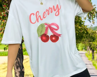 Unisex Cherry Shirt, Cherry Summer Shirt, Fruit Shirt,  Tee, Cute Cherry Tee, Cherry TShirt, Cherry cute Shirt, Cherry  Gift, Cherry TShirt