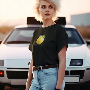 Lemon Shirt for Women, Cute Lemon Shirt, Botanical Fruit T-shirt, Citrus Fruit Shirt,