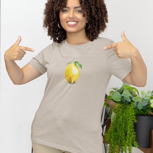 Lemon Shirt for Women, Cute Lemon Shirt, Botanical Fruit T-shirt,