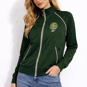 Chaqueta deportiva vintage Nike Oregon Ducks verde / Mujer, cremallera completa mediana / Ropa deportiva universitaria