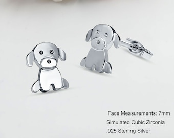 boucles d'oreilles chien teckel argent