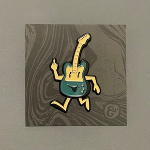 Rock & Roll Blue Guitar Pin