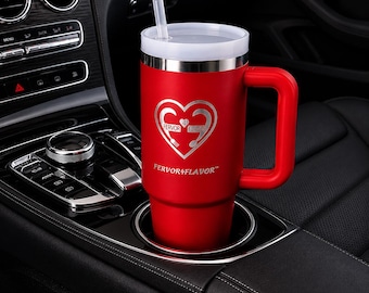 30oz Insulated Tumbler: Fervor4Flavor Quencher H2.0, Stainless Steel with Straw