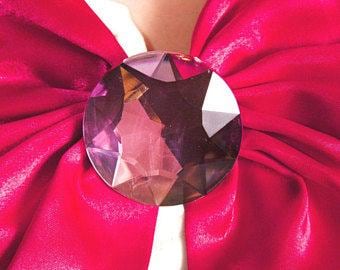 Cosplay Round Gem Brooch