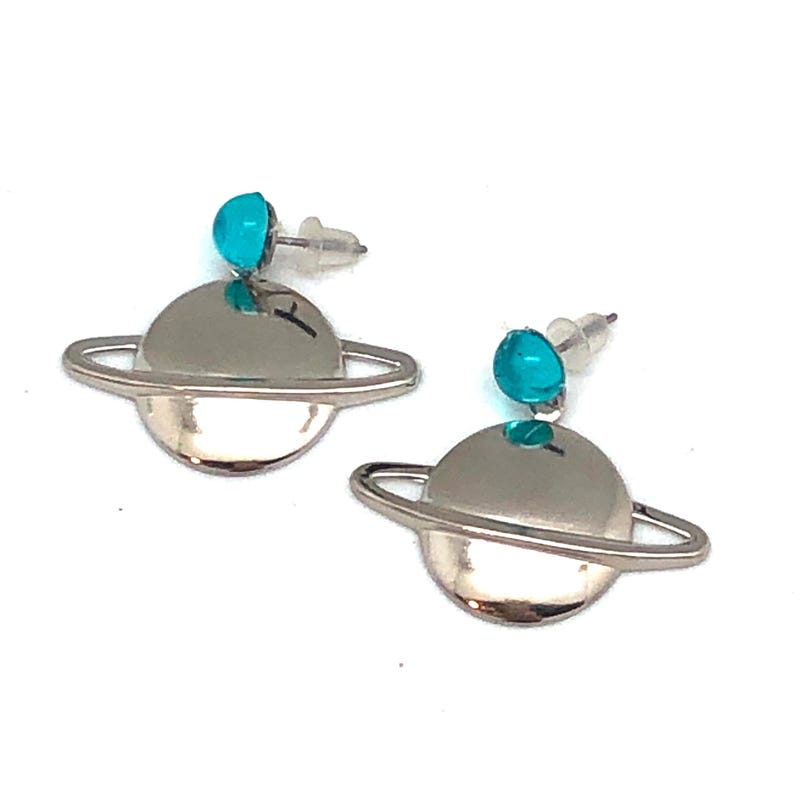 Neptune Planet Earrings image 2
