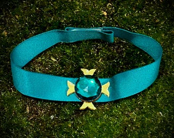 Gargantilla cosplay inspirada en Neptuno con gema