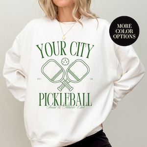 Custom Pickleball Sweatshirt Pickleball Shirt Pickleball Gift for Pickleball Club Sweatshirt Pickle Ball Shirt Men Pickleball Social Club