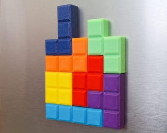 TetroStack Magnets: calamite da frigorifero ispirate ai videogiochi retrò, decorazioni nostalgiche per la casa.