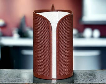 WEAVA -Modern Wicker Paper Towel Holder: Kitchen Roll Dispenser, PLA Material