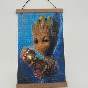 I Am Groot And Rocket Raccoon Art Fairy Dust Diamond Painting Guardians of  the Galaxy Marvel Movie Cross Stitch Mosaic Decor