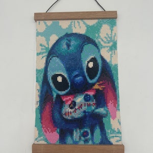 YEESAM ART Peinture de Diamant 5D, Lilo & Stitch Disney DIY Diamant  Painting Diamond Painting Complet Broderie par Numéros