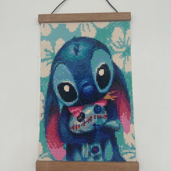 Lilo & Stitch Diamond Painting – Kit Creativo Completo Con Telaio, Accessori E Motivo Stitch, Gioco Montessori Per Bambini 3+