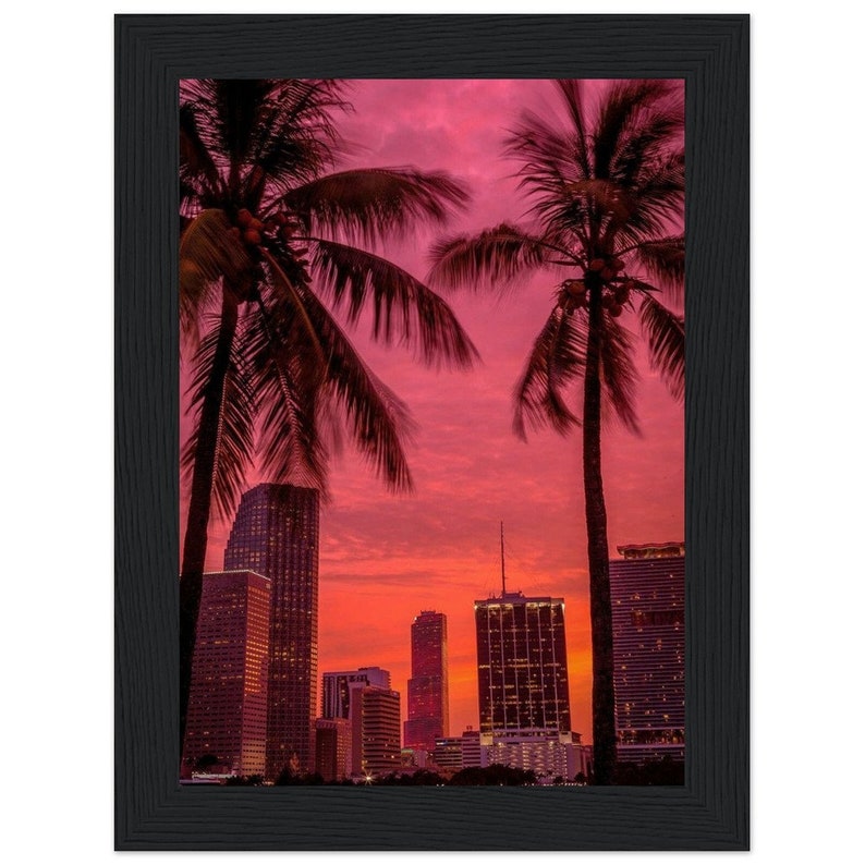 Miami Poster, Miami Wall Art, Miami Artwork, City Poster, USA Poster