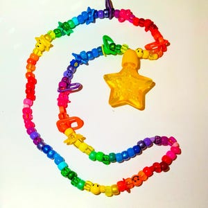 Star-Shaped Bubble Blower Kandi Raver Necklace