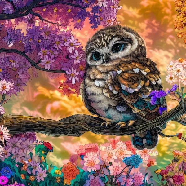 Owl Wall Art | Digital Wall Art | Owl Print | Owl Wall Decor | Animal Art | Digital DOWNLOAD | PRINTABLE Art #1  | California