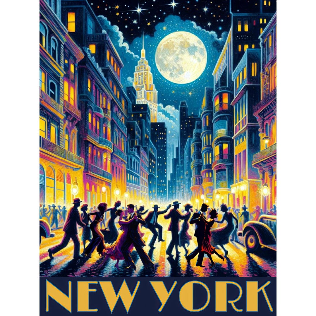 New York City Travel Poster: Vintage NYC Wall Art (downloadable Prints ...