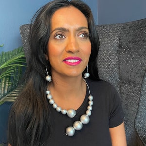 Elegant, unique, handmade, asymmetric silver statement jewellery