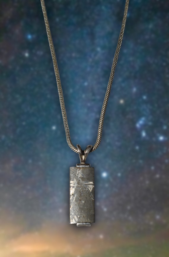 Hand-Made 1” Meteorite Pendant Necklace