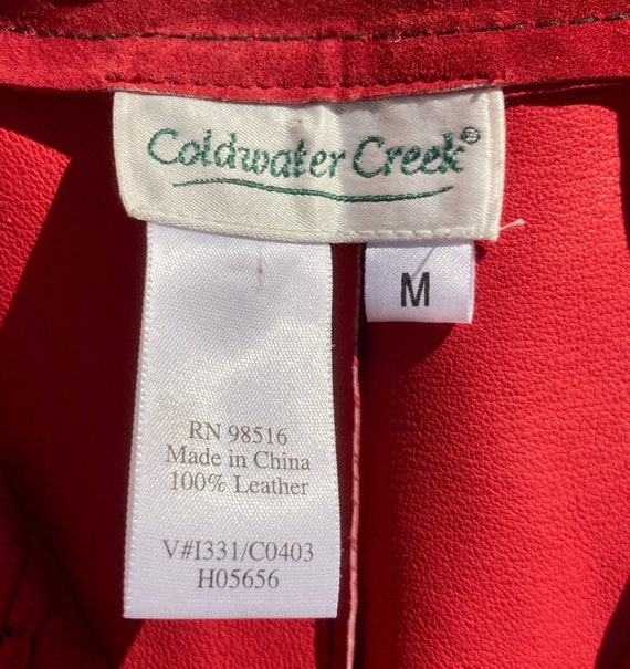 Coldwater Creek Red Suede Vest Sz M - image 3