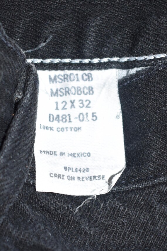 Vintage Black Wrangler Straight Leg Jeans Sz 12 - image 4