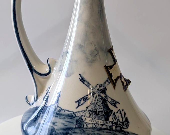 Vintage - Triple Sec Liquor Bottle / Decanter - L'Abbé François - Earthenware - Marked Made in France - Measures 12'' long with Stopper