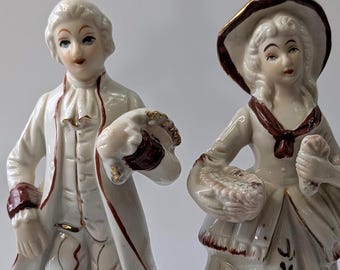 Vintage - Pair / Couple of Aristocratic Figurines - Measures 6.25'' Tall