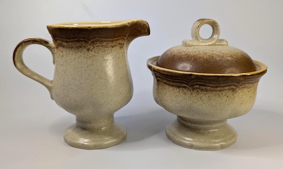 Vintage - Mikasa - Milk & Sugar - Whole Wheat - E8000 - Stoneware - Japan
