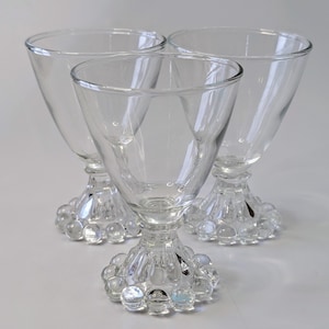 Vintage - Set of 3 Glasses - Anchor Hocking - Berwick Boopie - 4&#39;&#39;Tall