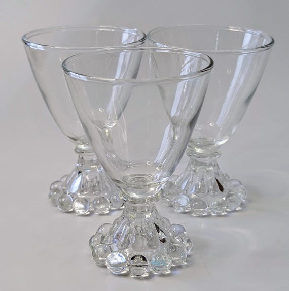 Vintage - Set of 3 Glasses - Anchor Hocking - Berwick Boopie - 4''Tall