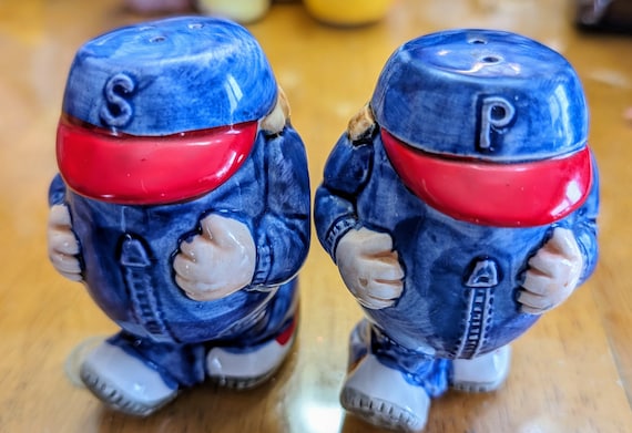 Ensemble vintage Salière Poivrière - sel & poivre - Denim casquette