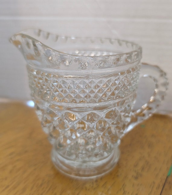 Vintage Anchor Hocking Wexford - Creamer / Glass Creamer - 4.5" Tall