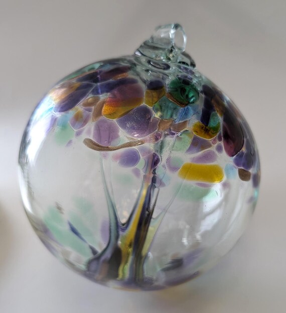 Beautiful Hanging Blown Glass Ball - 6.5'' Diameter