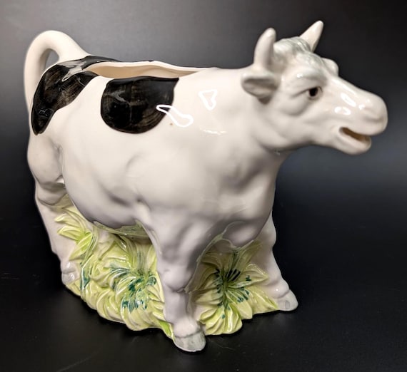 Vintage - Cute Cow Milk / Creamer - ceramic - Measures 10''long x 6'' tall