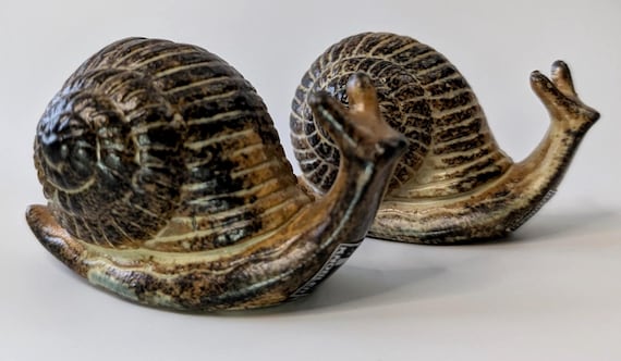 Vintage - Salt and Pepper Shaker -Snails - 2'' high x 3.75''long