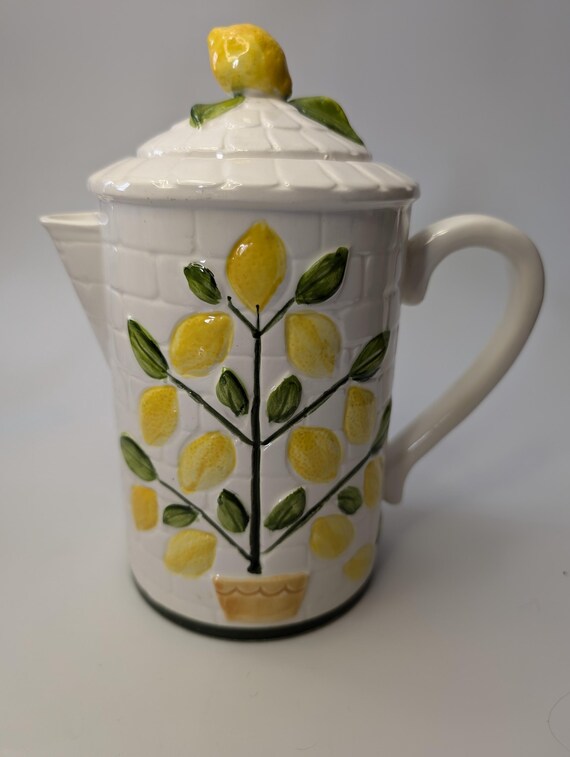 Vintage - Teapot with Lemon - Ceramic - Marked Japan - 8''long x 4''wide