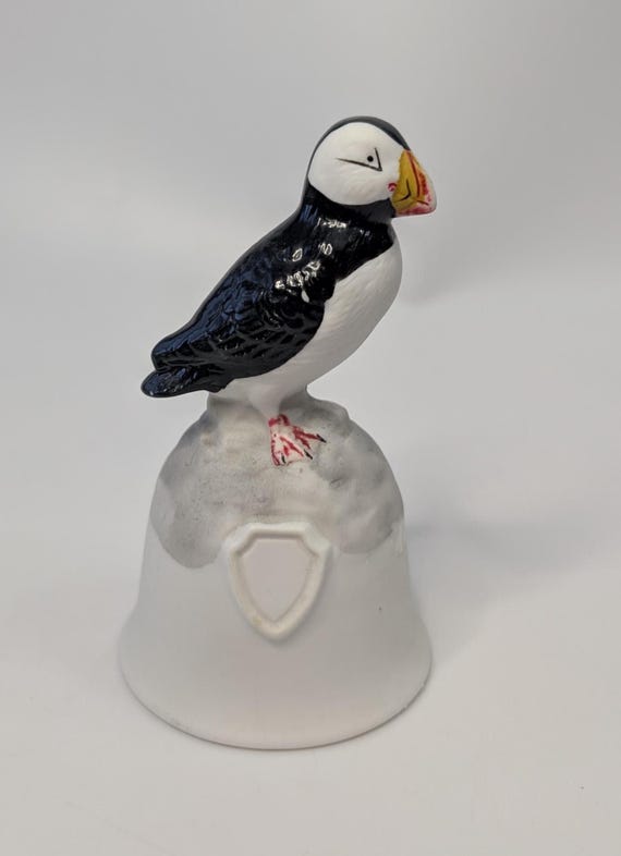 Vintage - Porcelain Bell - Puffin - 4'' high
