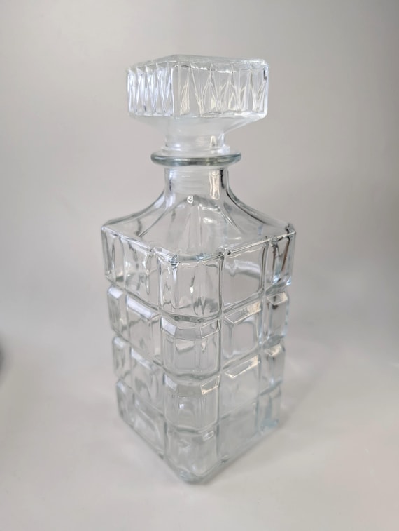Bottle / Carafe / Decanter with Glass Stopper - 9'' tall with stopper