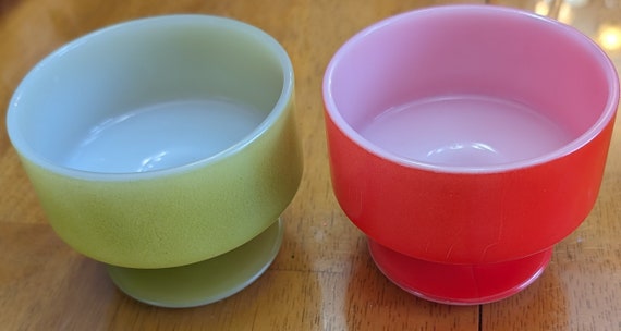Vintage Federal Glass - made in USA / dessert bowl - 9cm(3 3/4'')tall