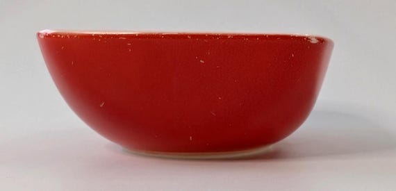 Vintage - Pyrex - Bowl Plate - red 410 - Square Shape 4.5''/side - USA - Ovenware - replacement piece