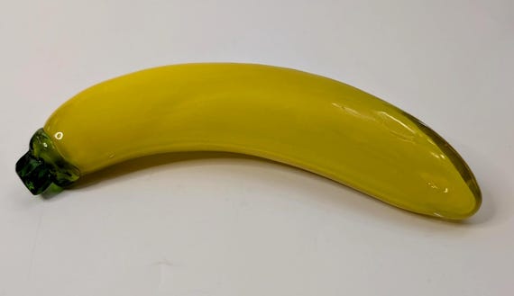 Vintage - Blown Glass Fruit - Banana - 7'' long