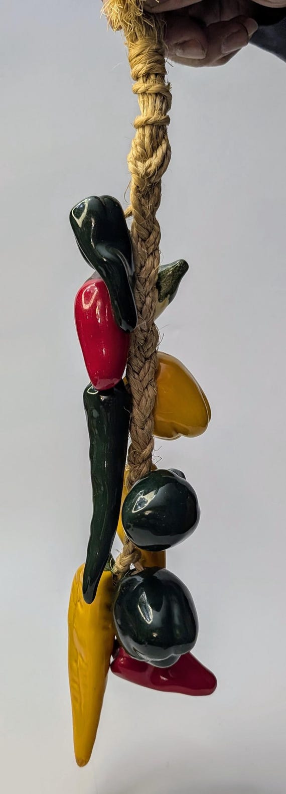 Vintage - Folfloric Art - Mexican Pepper Garland - Ceramic - +/- 15''long