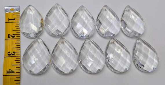 Vintage - Replacement Parts - Lot of 10 Teardrops for Candlestick / Light Fixture