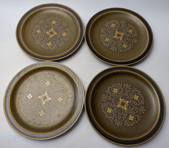 Vintage - Small Plates - Marked Estoril Japan - Ironstone - Measures 8'' Diameter - Set of 4