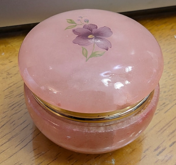 Vintage Boxed Set - Pink Alabaster - Measuring 2.5'' Diameter
