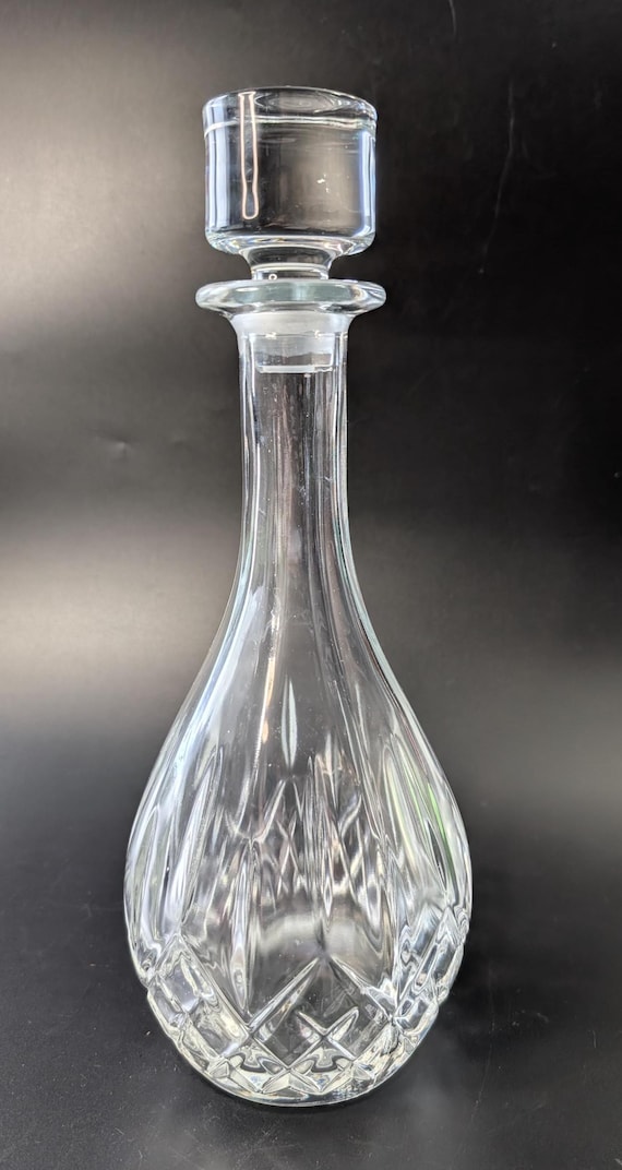 Vintage - Glass carafe with stopper - 12'' high