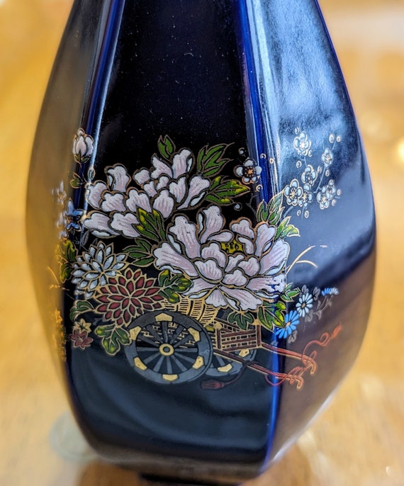 Vintage - Cobalt Blue Vase - Marked Japan - Porcelain - 10.5" Tall