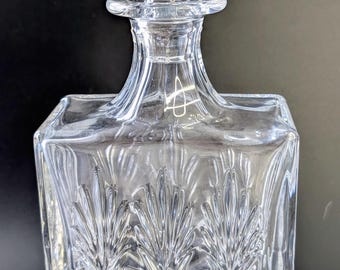 Vintage - MCM - Thick Quality Crystal Stopper - Heavy - 3.25'' Tall 2'' Diameter - Replacement Part